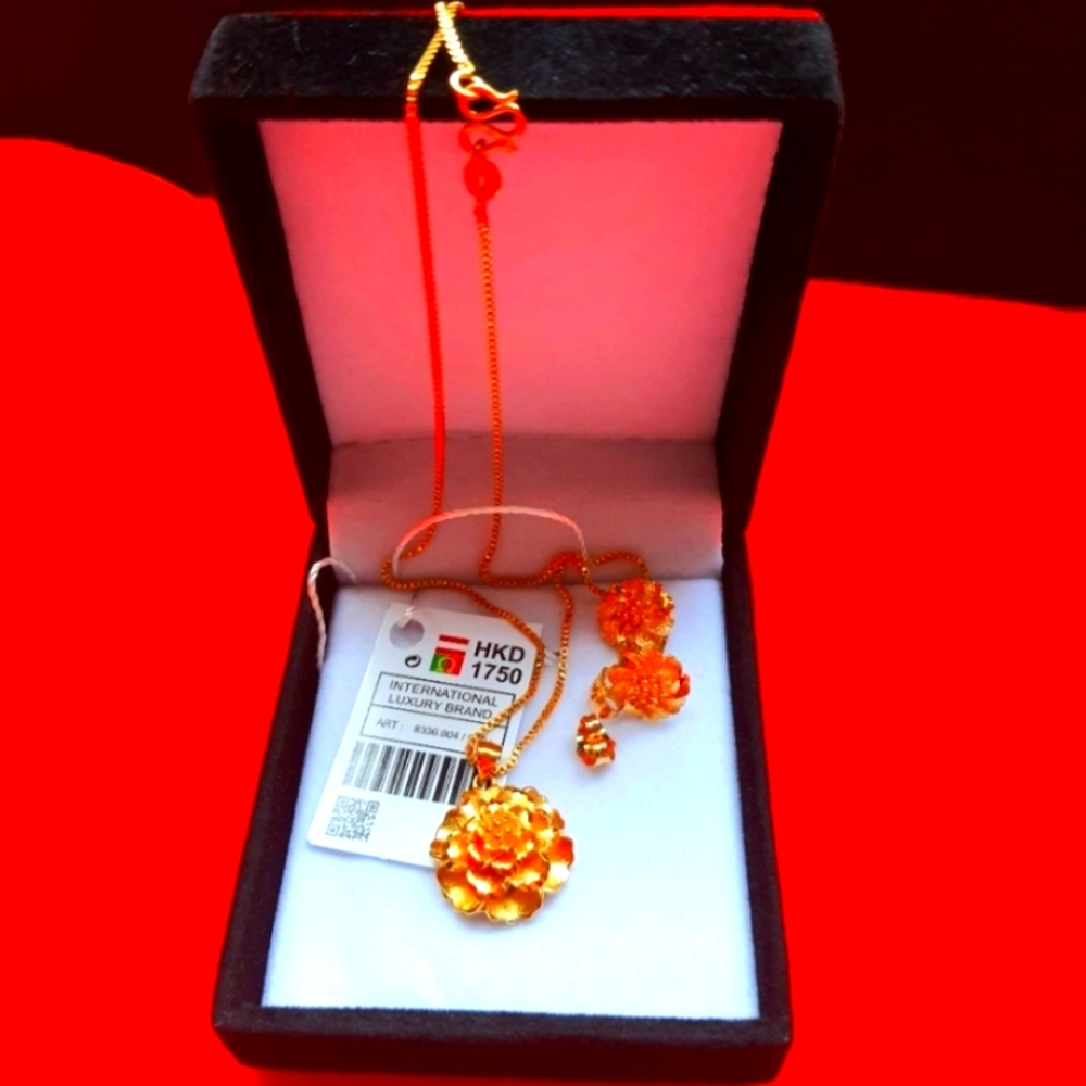 999 gold plated jewelry set